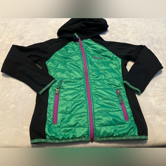 Marmot Green and Black Hooded Jacket